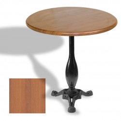 Çipa 2015 Döküm Ayak Yuvarlak Masa Çap 90cm - (Werzalit, Wermodin ve Allzalit Tabla) - Koyu Ahşap