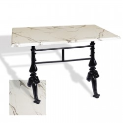 Çipa 3001 Dekoratif Döküm Ayak Masa 70x120 cm - (Werzalit, Wermodin ve Allzalit Tabla) - Afyon Mermer