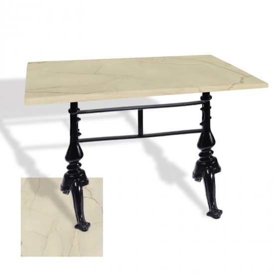 Çipa 3001 Döküm Ayak Masa 70x120 cm - (Werzalit, Wermodin ve Allzalit Tabla) - Golden Marble