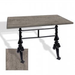 Çipa 3001 Döküm Ayak Masa 80x120 cm - (Werzalit, Wermodin ve Allzalit Tabla) - Kahve Oxid