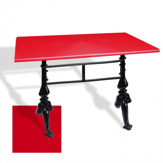 Çipa 3001 Döküm Ayak Masa 70x120 cm - (Werzalit, Wermodin ve Allzalit Tabla) - Kırmızı Çipa 3001 Döküm Ayak Masa 70x120 cm - (Werzalit, Wermodin ve Allzalit Tabla) - Kırmızı