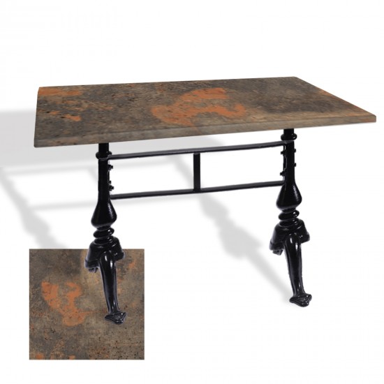 Çipa 3001 Döküm Ayak Masa 70x120 cm - (Werzalit, Wermodin ve Allzalit Tabla) - Metalic Oxid 1 Çipa 3001 Döküm Ayak Masa 70x120 cm - (Werzalit, Wermodin ve Allzalit Tabla) - Metalic Oxid 1