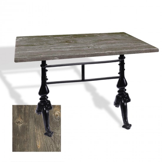 Çipa 3001 Döküm Ayak Masa 70x120 cm - (Werzalit, Wermodin ve Allzalit Tabla) - Old Pine Çipa 3001 Döküm Ayak Masa 70x120 cm - (Werzalit, Wermodin ve Allzalit Tabla) - Old Pine