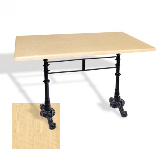 Çipa 3002 Döküm Ayak Masa 70x120 cm - (Werzalit, Wermodin ve Allzalit Tabla) - Akçaağaç