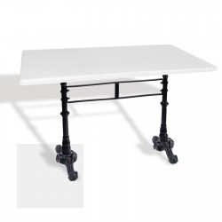 Çipa 3002 Döküm Ayak Masa 70x120 cm - (Werzalit, Wermodin ve Allzalit Tabla) - Beyaz