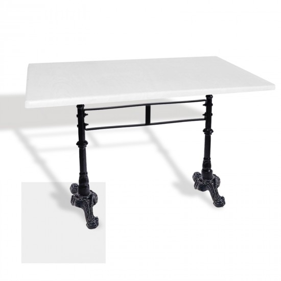Çipa 3002 Döküm Ayak Masa 70x120 cm - (Werzalit, Wermodin ve Allzalit Tabla) - Beyaz