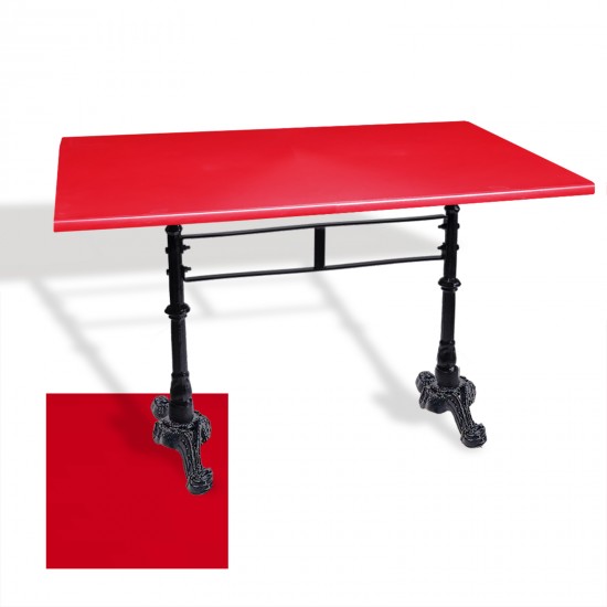 Çipa 3002 Döküm Ayak Masa 70x120 cm - (Werzalit, Wermodin ve Allzalit Tabla) - Kırmızı Çipa 3002 Döküm Ayak Masa 70x120 cm - (Werzalit, Wermodin ve Allzalit Tabla) - Kırmızı