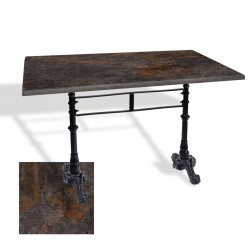 Çipa 3002 Döküm Ayak Masa 70x120 cm - (Werzalit, Wermodin ve Allzalit Tabla) - Metalic Oxid 3