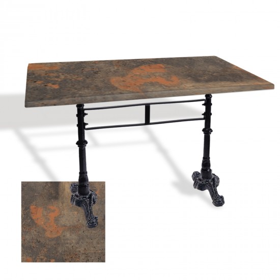 Çipa 3002 Döküm Ayak Masa 70x120 cm - (Werzalit, Wermodin ve Allzalit Tabla) - Metalic Oxid 1 Çipa 3002 Döküm Ayak Masa 70x120 cm - (Werzalit, Wermodin ve Allzalit Tabla) - Metalic Oxid 1