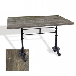 Çipa 3002 Döküm Ayak Masa 70x120 cm - (Werzalit, Wermodin ve Allzalit Tabla) - Old Pine
