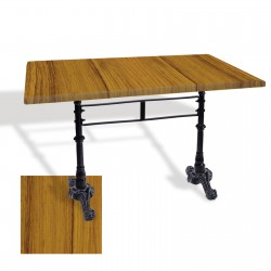 Çipa 3002 Döküm Ayak Masa 70x120 cm - (Werzalit, Wermodin ve Allzalit Tabla) - Real Teak