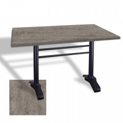 Çipa 3010 Döküm Ayak Masa 70x120 cm - (Werzalit, Wermodin ve Allzalit Tabla) - Kahve Oxid