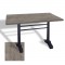 Çipa 3010 Döküm Ayak Masa 70x120 cm - (Werzalit, Wermodin ve Allzalit Tabla) - Kahve Oxid