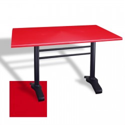 Çipa 3010 Döküm Ayak Masa 70x120 cm - (Werzalit, Wermodin ve Allzalit Tabla) - Kırmızı