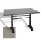 Çipa 3010 Döküm Ayak Masa 70x120 cm - (Werzalit, Wermodin ve Allzalit Tabla) - Koyu Gri