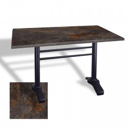 Çipa 3010 Döküm Ayak Masa 80x120 cm - (Werzalit, Wermodin ve Allzalit Tabla) - Metalic Oxid 3