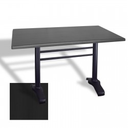 Çipa 3010 Döküm Ayak Masa 80x120 cm - (Werzalit, Wermodin ve Allzalit Tabla) - Siyah