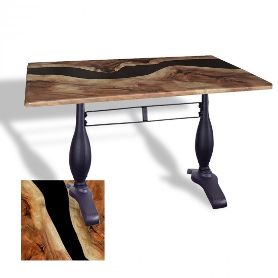 Çipa 3011 Döküm Ayak Masa 70x120 cm - (Werzalit, Wermodin ve Allzalit Tabla) - Epoxy