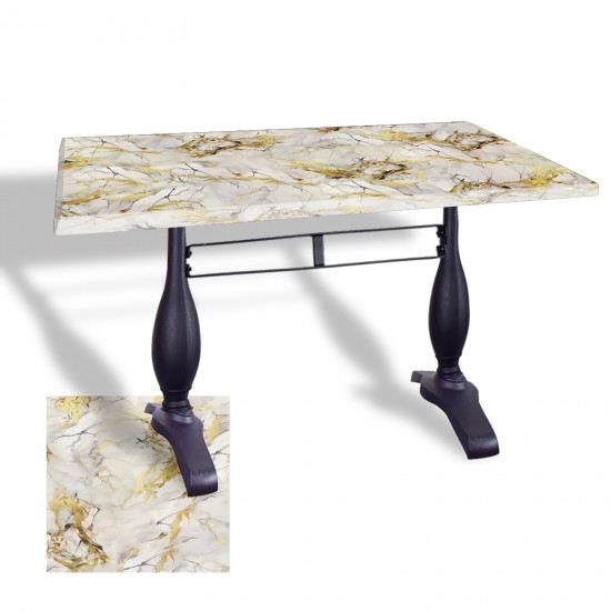 Çipa 3011 Döküm Ayak Masa 70x120 cm - (Werzalit, Wermodin ve Allzalit Tabla) - Gold Çipa 3011 Döküm Ayak Masa 70x120 cm - (Werzalit, Wermodin ve Allzalit Tabla) - Gold