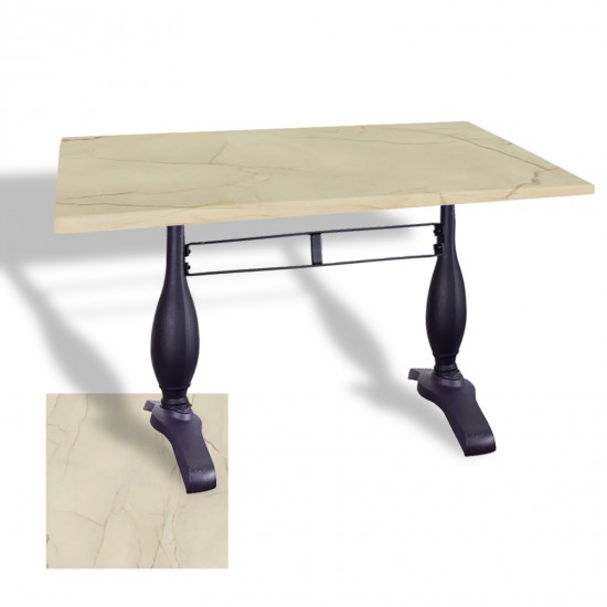 Çipa 3011 Döküm Ayak Masa 80x140 cm - (Werzalit, Wermodin ve Allzalit Tabla) - Golden Marble Çipa 3011 Döküm Ayak Masa 80x140 cm - (Werzalit, Wermodin ve Allzalit Tabla) - Golden Marble