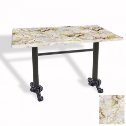 Çipa Döküm Ayak Masa 70x120 cm - (Werzalit, Wermodin ve Allzalit Tabla) - Gold