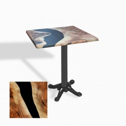 Çipa Döküm Ayak Kare Masa 60x60 cm - (Werzalit, Wermodin ve Allzalit Tabla) - Epoxy