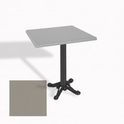 Çipa Döküm Ayak Kare Masa 70x70 cm - (Werzalit, Wermodin ve Allzalit Tabla) - Koyu Gri