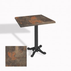 Çipa Döküm Ayak Kare Masa 60x60 cm - (Werzalit, Wermodin ve Allzalit Tabla) - Metal Oxid 1