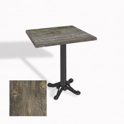 Çipa Döküm Ayak Kare Masa 60x60 cm - (Werzalit, Wermodin ve Allzalit Tabla) - Old Pine