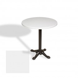 Çipa Döküm Ayak Yuvarlak Masa 70 cm - (Werzalit, Wermodin ve Allzalit Tabla) - Beyaz