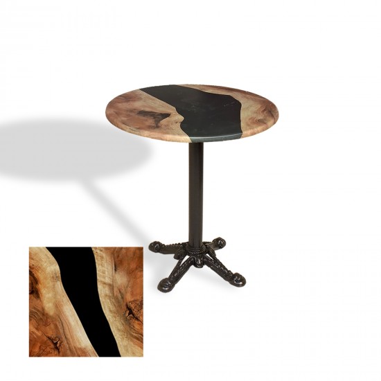 Çipa Döküm Ayak Yuvarlak Masa Çap 80cm - (Werzalit, Wermodin ve Allzalit Tabla) - Epoxy