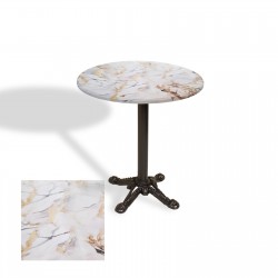 Çipa Döküm Ayak Yuvarlak Masa Çap 90cm - (Werzalit, Wermodin ve Allzalit Tabla) - Gold