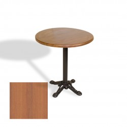 Çipa Döküm Ayak Yuvarlak Masa 90 cm - (Werzalit, Wermodin ve Allzalit Tabla) - Koyu Ahşap