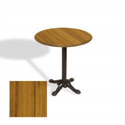 Çipa Döküm Ayak Yuvarlak Masa 90 cm - (Werzalit, Wermodin ve Allzalit Tabla) - Real Teak
