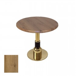 Gold Yuvarlak Masa  Çap 60cm - (Werzalit, Wermodin ve Allzalit Tabla) - Canyon Palace Oak