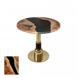 Gold Yuvarlak Masa  Çap 60cm - (Werzalit, Wermodin ve Allzalit Tabla) - Epoxy