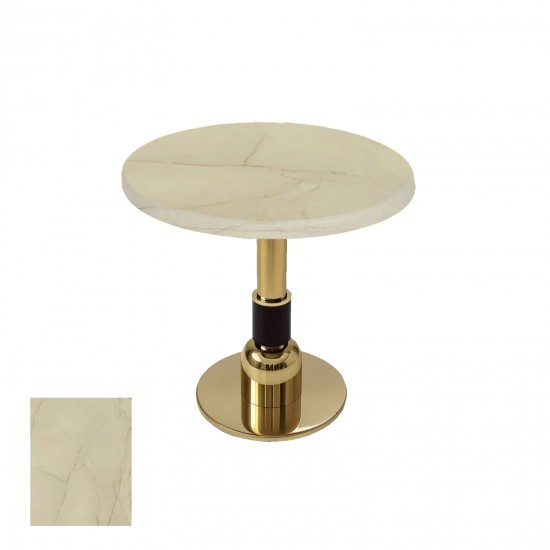 Gold Yuvarlak Masa  Çap 70cm - (Werzalit, Wermodin ve Allzalit Tabla) - Golden Marble