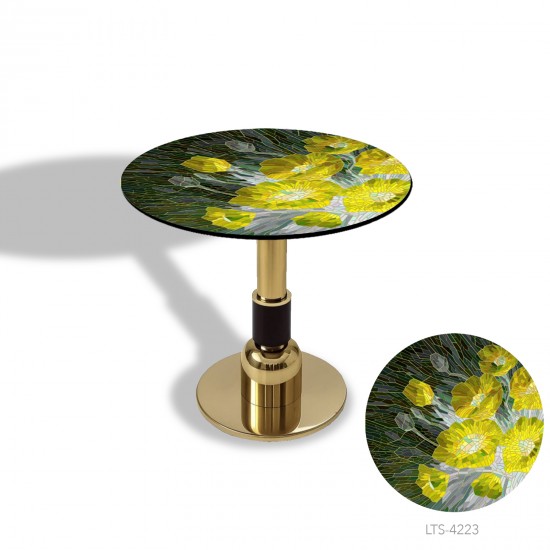 Gold Yuvarlak Masa Çap 80cm - (CDF Tabla) - Desen Kod:4223 Gold Yuvarlak Masa Çap 80cm - (CDF Tabla) - Desen Kod:4223