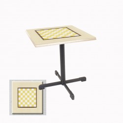 Halley Werzalit Kare ESB Mutfak Masası 80X80 - Santranç Krem