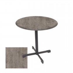 Halley Yuvarlak ESB Masa Çap 90cm - (Werzalit, Wermodin ve Allzalit Tabla) - Kahve Oxid