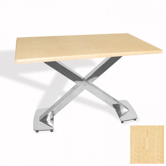 İks Masa Kromnikel (70x120 - Werzalit, Allzalit yada Wermodin Tabla) - Akçaağaç İks Masa Kromnikel (70x120 - Werzalit, Allzalit yada Wermodin Tabla) - Akçaağaç