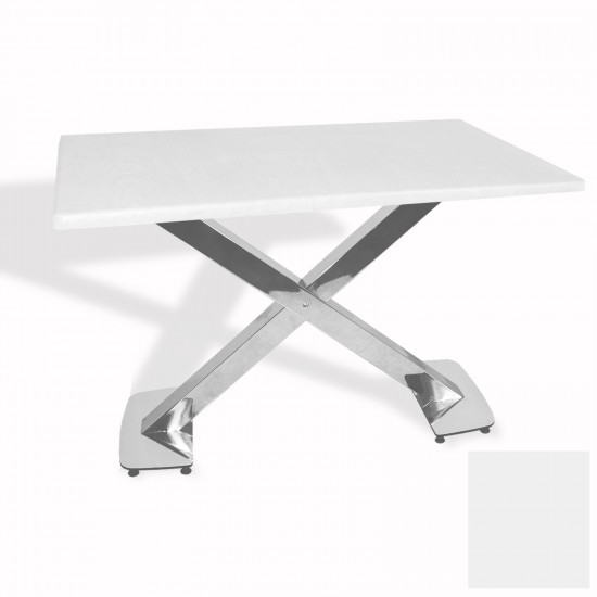 İks Masa Kromnikel (70x120 - Werzalit, Allzalit yada Wermodin Tabla) - Beyaz İks Masa Kromnikel (70x120 - Werzalit, Allzalit yada Wermodin Tabla) - Beyaz