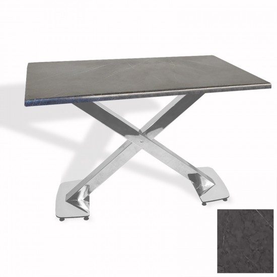 İks Masa Kromnikel (70x120 - Werzalit, Allzalit yada Wermodin Tabla) - Grey Marble İks Masa Kromnikel (70x120 - Werzalit, Allzalit yada Wermodin Tabla) - Grey Marble