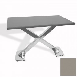 İks Masa Kromnikel (70x120 - Werzalit, Allzalit yada Wermodin Tabla) - Koyu Gri