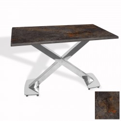 İks Masa Kromnikel (70x120 - Werzalit, Allzalit yada Wermodin Tabla) - Metalic Oxid 3