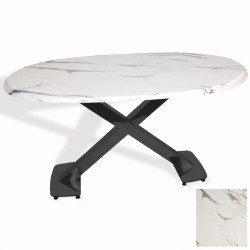 İks Masa ESB Oval (94x146 - Werzalit, Allzalit yada Wermodin Tabla) - Afyon Mermer
