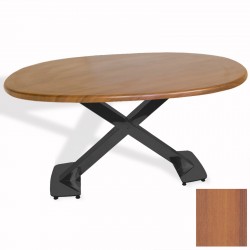 İks Masa ESB Oval (94x146 - Werzalit, Allzalit yada Wermodin Tabla) - Koyu Ahşap