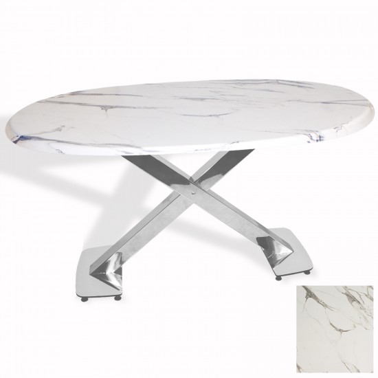 İks Masa Kromnikel Oval (94x146 - Werzalit, Allzalit yada Wermodin Tabla) - Afyon Mermer İks Masa Kromnikel Oval (94x146 - Werzalit, Allzalit yada Wermodin Tabla) - Afyon Mermer
