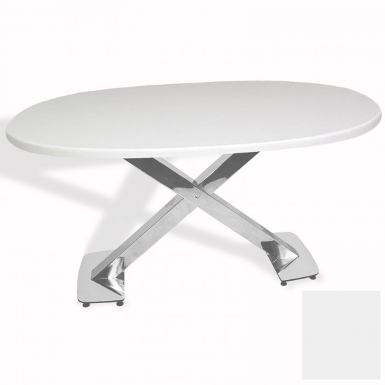İks Masa Kromnikel Oval (94x146 - Werzalit, Allzalit yada Wermodin Tabla) - Beyaz İks Masa Kromnikel Oval (94x146 - Werzalit, Allzalit yada Wermodin Tabla) - Beyaz