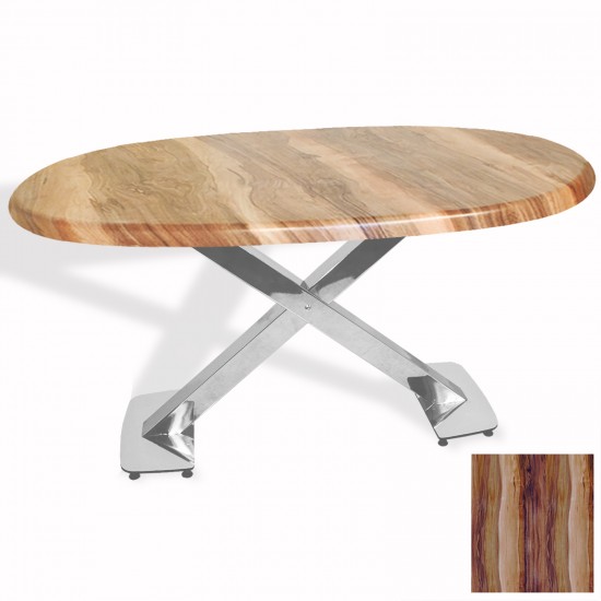 İks Masa Kromnikel Oval (94x146 - Werzalit, Allzalit yada Wermodin Tabla) - Indiana Wood İks Masa Kromnikel Oval (94x146 - Werzalit, Allzalit yada Wermodin Tabla) - Indiana Wood